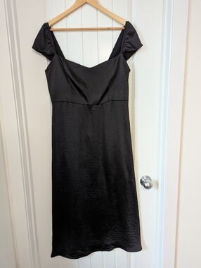 Park & Fifth Black Satin Long Evening Dress Size XL